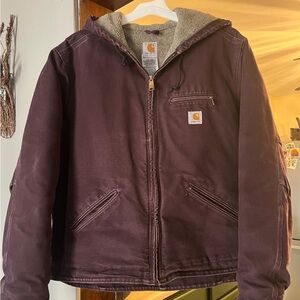 Carhartt Men's Dark Brown Hooded Performance Jacket Size XL